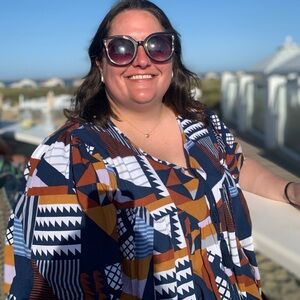 Geometric Patterned Woman’s Top